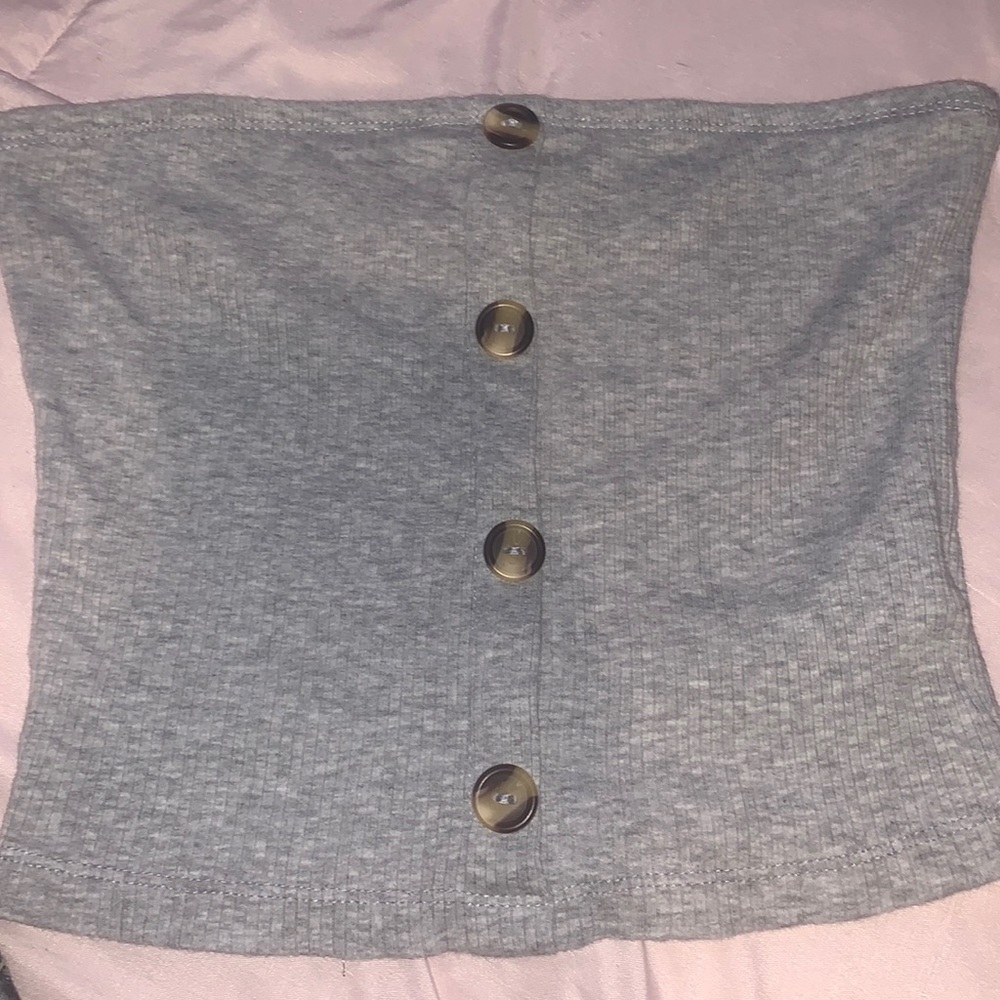 Grey tube top, size Small, Worn only a few times, looks brand new.